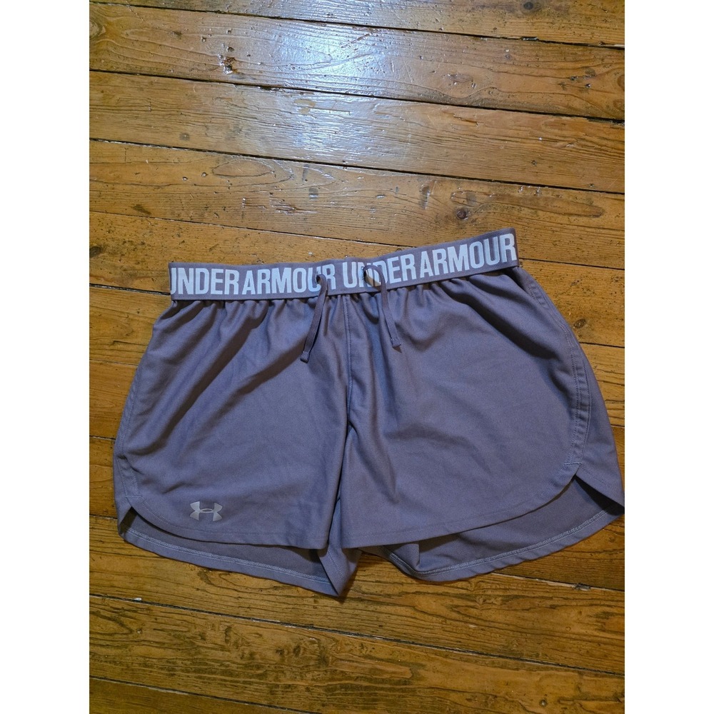 Under Armour Womens Play Up Shorts Light Purple Athletic Gym Running Medium